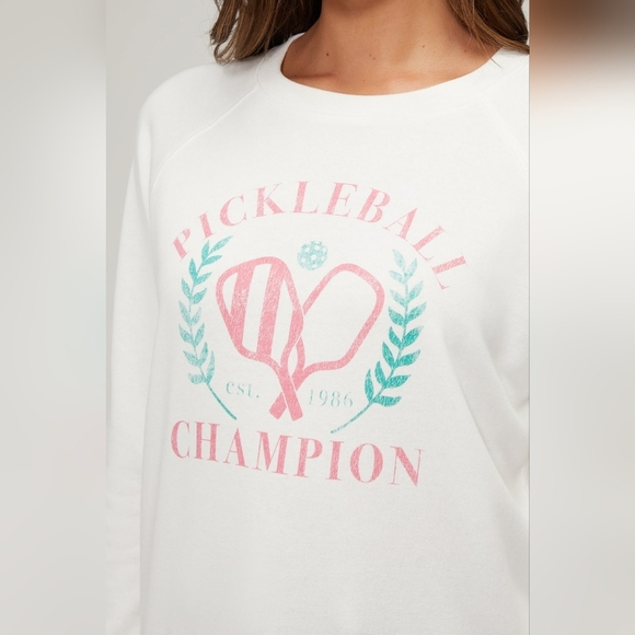 Wildfox Pickleball Champ Keely Raglan Sweatshirt Size M NWT - Picture 7 of 7